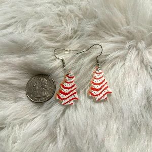 Lil Debbie Christmas Tree Earrings